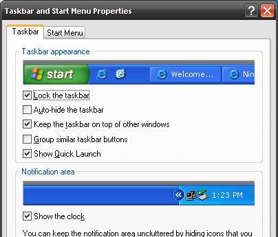 ѴáѺ taskbar  Windows XP